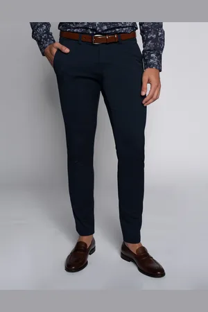 Borgio Spodnie męskie Altedo granatowe slim fit