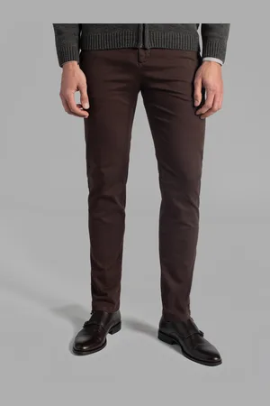 Borgio Spodnie menfi brąz classic fit