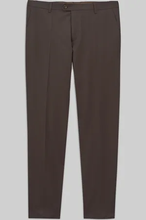 Borgio Spodnie do zestawu gualdo brąz slim fit