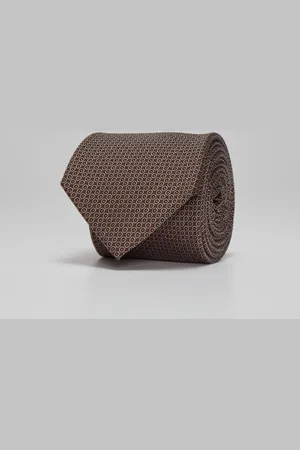 Borgio Krawat seta&cotone 70 brąz
