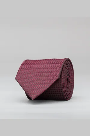 Borgio Krawat classico bordowy mikrowzór 0013
