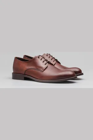 Borgio Jasnobrązowe buty skórzane p005