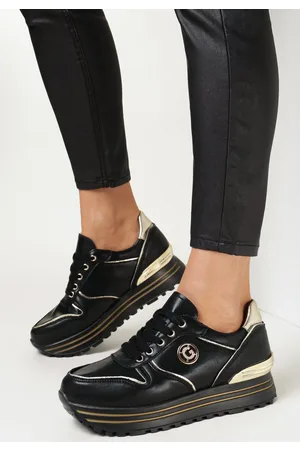 INNY Kobieta Sneakersy - Czarne Sneakersy z Wkładką ze Skóry Naturalnej Artoire