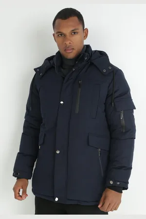 The Other Granatowa Kurtka Parka z Kapturem Lazora
