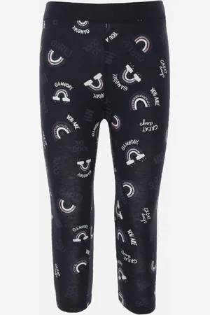 The Other Granatowe Legginsy z Kolorowym Wzorem Emylee