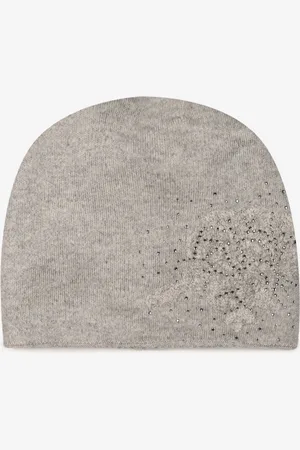 The Other Szara Czapka Beanie z Kaszmirem w Cyrkonie Roccio