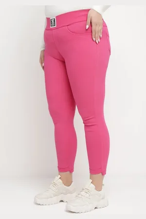 The Other Ciemnoróżowe Spodnie Skinny z Kieszeniami Afrina