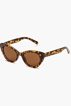 The Other Brązowe Eleganckie Okulary Przeciwsłoneczne Kocie Oczy Lartima