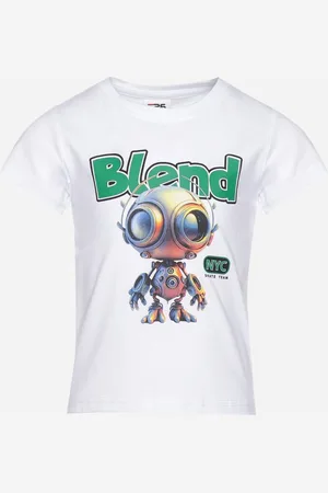 The Other Biała Koszulka T-shirt z Elastycznej Bawełny z Zabawnym Nadrukiem Varnalia