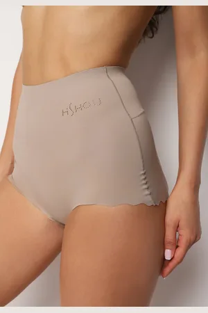 The Other Ciemnoszara Bielizna Modelująca Figi Ozdobione Napisem Namsiliah