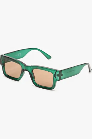 The Other Zielone Prostokątne Okulary Przeciwsłoneczne z Filtrem UV Elledenira