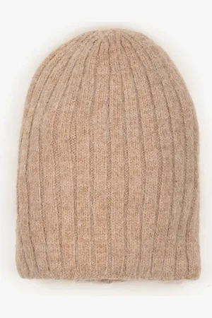 The Other Brązowa Prążkowana Czapka Beanie z Wiskozy Enalwenna