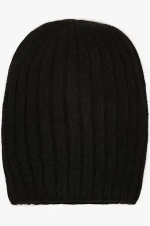 The Other Czarna Prążkowana Czapka Beanie z Wiskozy Enalwenna