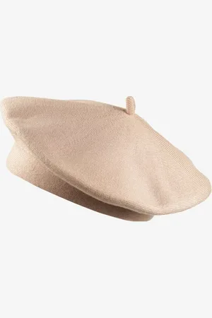 The Other Jasnobeżowy Beret z Antenką z Kaszmirem i Bawełną w Klasycznym Stylu Emivirae