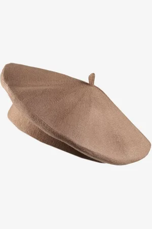 The Other Ciemnobeżowy Beret z Antenką z Kaszmirem i Bawełną w Klasycznym Stylu Emivirae