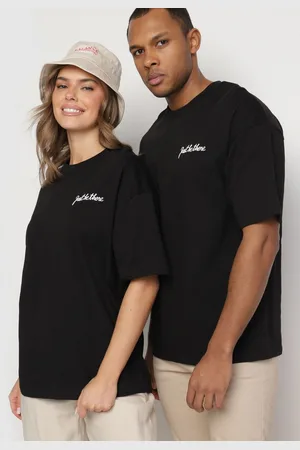 The Other Czarna Bawełniana Koszulka T-shirt z Napisem Just Be There i Nadrukiem Melarea