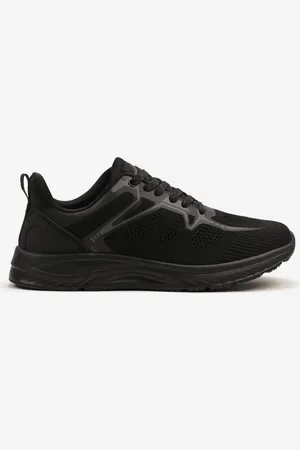 The Other Czarne Buty Sportowe Sneakersy z Geometrycznym Wzorem Odirina