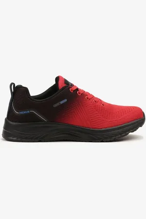 The Other Czerwone Buty Sportowe Sneakersy Ozdobione Tłoczeniem i Napisami Odannia