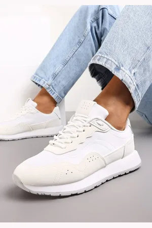 INNY Białe Sneakersy na Piankowej Podeszwie Dejana