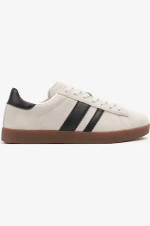 The Other Biało-Czarne Buty Sportowe z Naturalnego Zamszu Palarwena