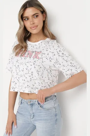 The Other Bawełniany T-shirt Oversize w Kwiatowy Print o Krótkim Fasonie Daelinn