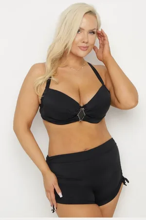 The Other Czarne Bikini Biustonosz i Majtki ze Ściągaczami Ulonaniela