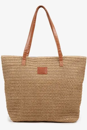 The Other Ciemnobeżowa Pleciona Torebka Plażowa Shopper Odelinea