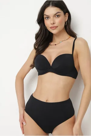 The Other Czarne Klasyczne Bikini Majtki Typu Figi i Biustonosz Natinela