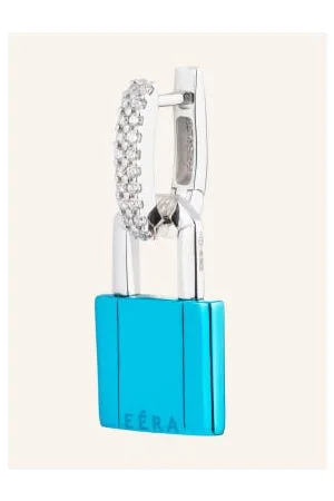 Eera Eéra Kolczyki Wiszące Lock Small Z Diamentami blau