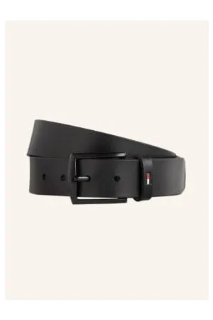 Tommy Hilfiger Pasek Skórzany Denton Matte schwarz