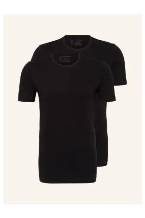 Schiesser T-Shirt 95/5, 2 Szt. schwarz