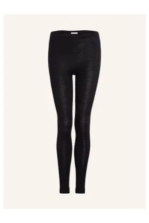 Hanro Legginsy Rekreacyjne Woolen Silk Z Wełny Merino Z Dodatkiem Jedwabiu schwarz