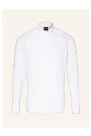 Olymp Koszula Level Five Body Fit Z Wywijanym Mankietem weiss