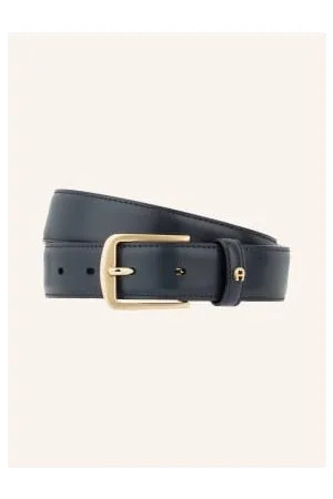 Aigner Pasek Skórzany Business blau