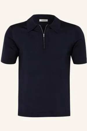 Sandro Koszulka Polo Z Dzianiny blau