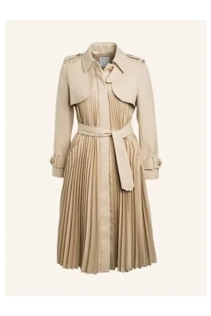Sandro Trencz Z Plisami beige