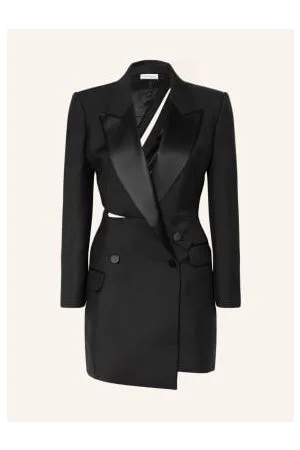 Alexander McQueen Sukienka W Stylu Blezera schwarz