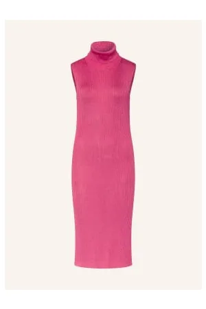 Mrs & HUGS Dzianinowa Sukienka Z Błyszczącą Przędzą pink