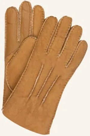 UGG Skórzane Rękawiczki braun