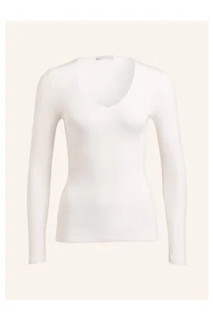 Hanro Koszulka Z Długim Rękawem Woolen Silk Z Wełny Merino Z Dodatkiem Jedwabiu beige