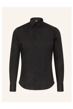 Q1 Manufaktur Koszula Walter Slim Fit schwarz