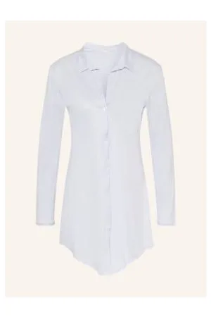 Hanro Koszula Nocna Cotton Deluxe blau
