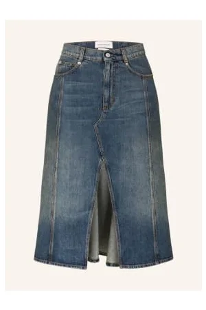 Alexander McQueen Kobieta Spódnice jeansowe - Spódnica Jeansowa blau