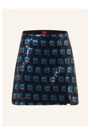 HUGO BOSS Spódnica Rasalle Z Cekinami blau