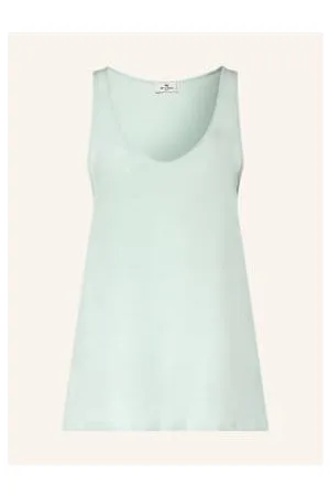 Etro Top Z Jedwabiu blau