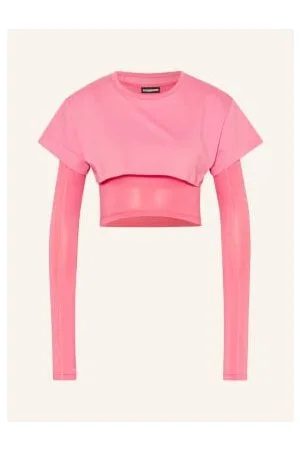 Jacquemus Krótka Koszulka Z Długim Rękawem Le Double pink