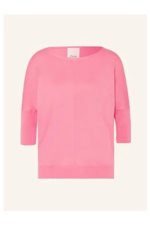 Allude Sweter Z Rękawem 3/4 pink