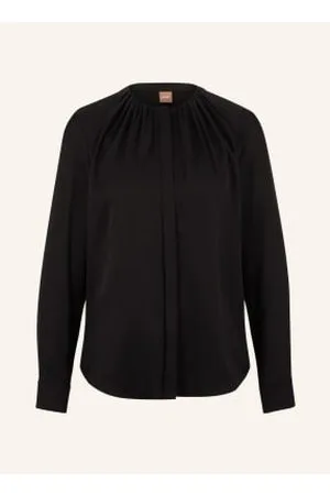 HUGO BOSS Bluzka Banorah Z Jedwabiu schwarz