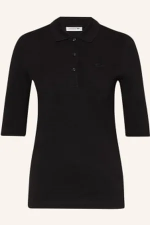 Lacoste Koszulka Polo Z Piki Z Rękawami 3/4 schwarz