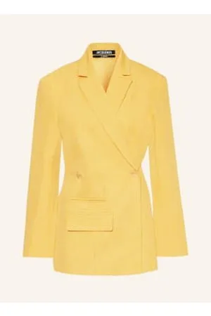 Jacquemus Blezer La Veste Tibau Z Lnem gelb